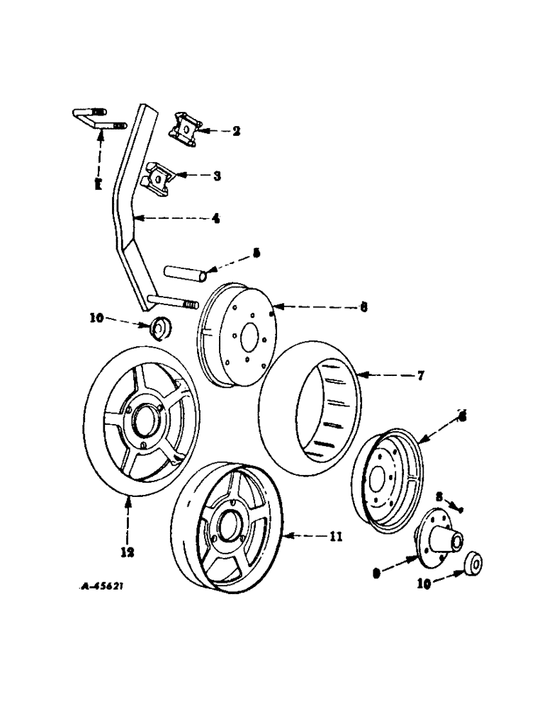 Схема запчастей Case IH 468 - (Y-23[A]) - GAUGE WHEELS W/O PRECISION BEARINGS 