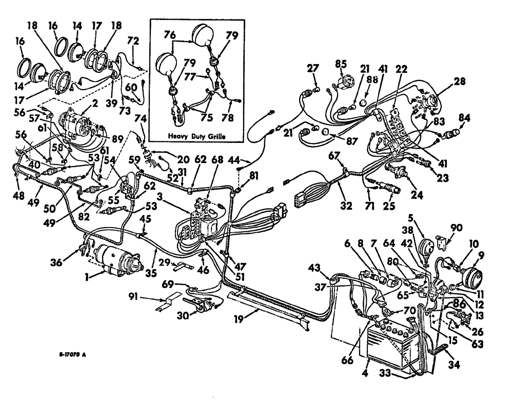 Схема запчастей Case IH 444 - (G-14) - ELECTRICAL SYSTEM, STARTING AND LIGHTING, DIESEL ENGINE TRACTORS (06) - ELECTRICAL SYSTEMS