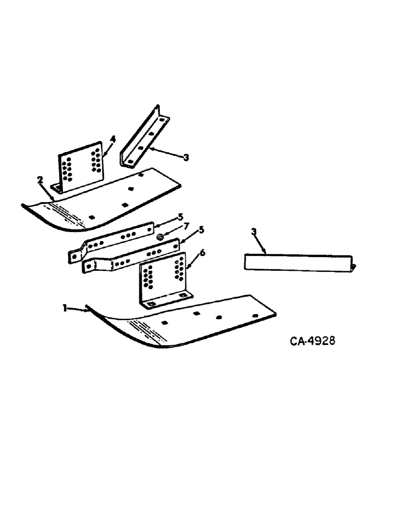 Схема запчастей Case IH 500 - (B-81) - GAUGE SHOE ATTACHMENT, 15" WIDE FOR 4, 6 & 8 ROW W/36 TO 40" SPACING, QUANTITIES SHOWN ARE PER ROW 