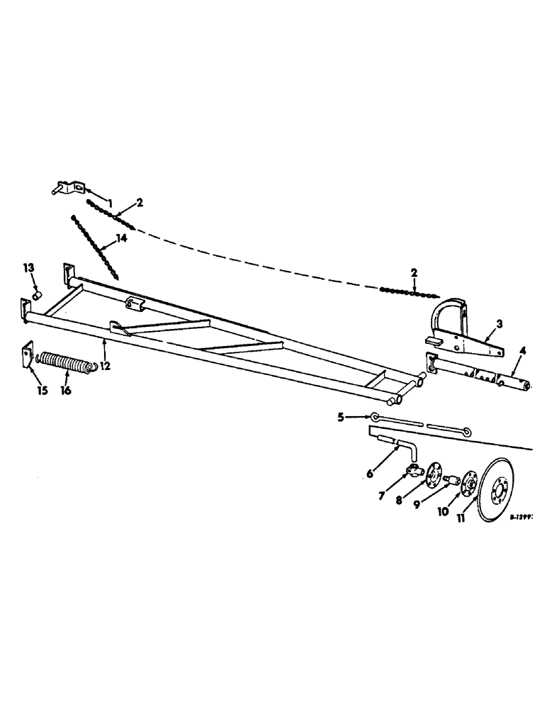 Схема запчастей Case IH 66-SERIES - (U-33) - EIGHT-ROW MARKER ATTCHMENT, FOR 4-ROW PLANTERS, 1966 