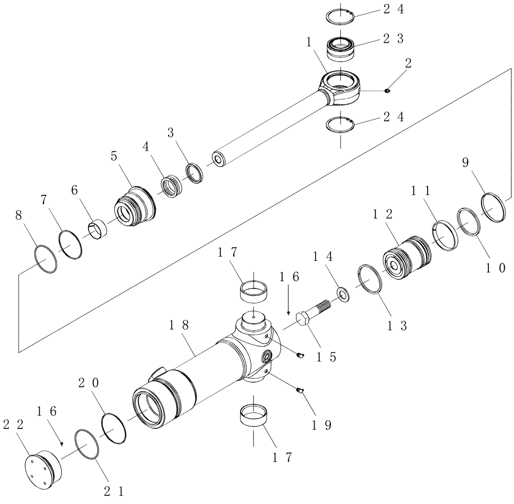 Схема запчастей Case IH 7700 - (B02.06[01]) - Hydraulic Cylinder {Elevator Slew} (35) - HYDRAULIC SYSTEMS