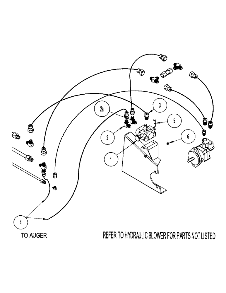 Схема запчастей Case IH 1100 - (E07) - HYDRAULIC AUGER FITTINGS 