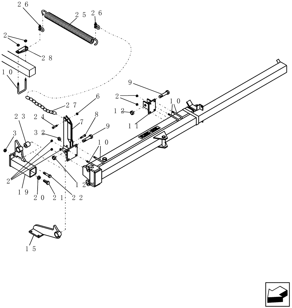 Схема запчастей Case IH 400 - (75.200.04) - END MARKER MOUNT BRACKETS (75) - SOIL PREPARATION