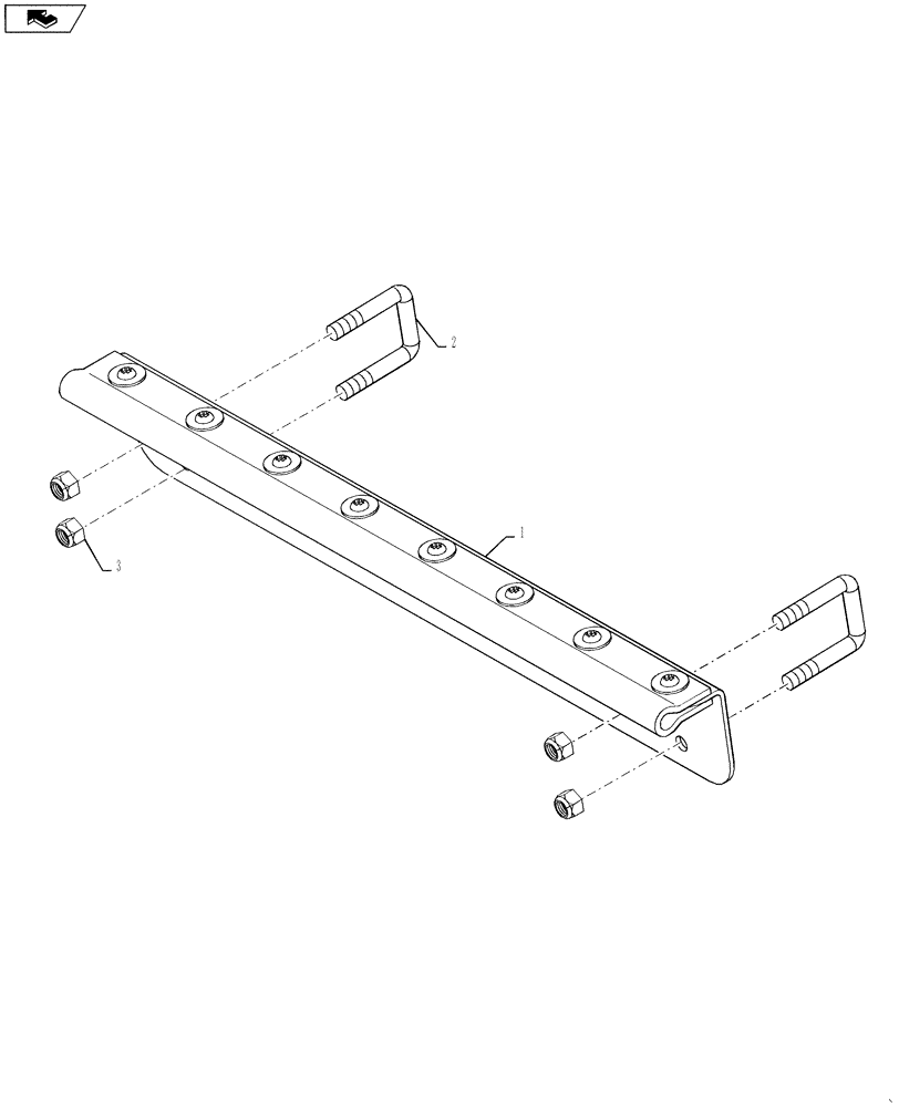 Схема запчастей Case IH 4420 - (04-036) - DOOR STOP, RH, BOOM MOUNTED Suspension & Frame