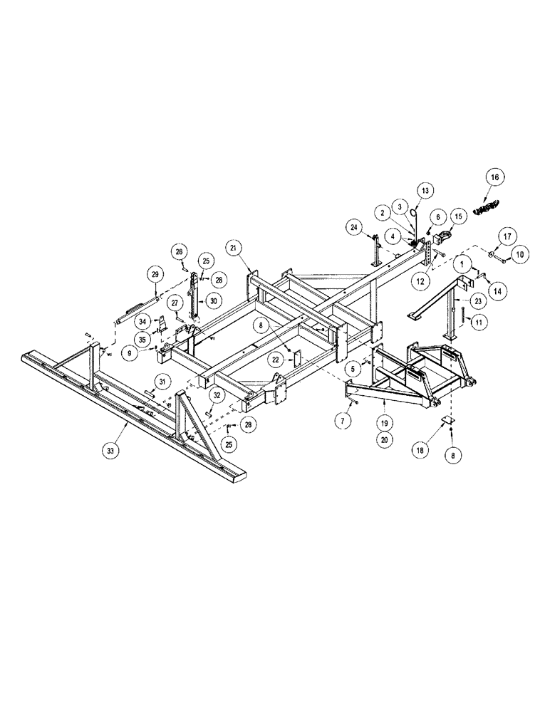 Схема запчастей Case IH CONCORD - (B04) - MAIN FRAME, 50 FOOT 