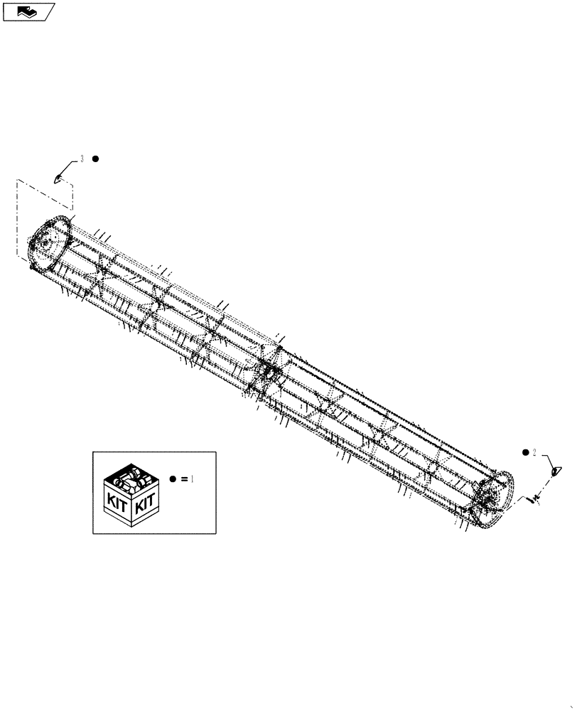 Схема запчастей Case IH 3152 - (88.058.05) - DIA KIT, FIN ASSEMBLY (88) - ACCESSORIES