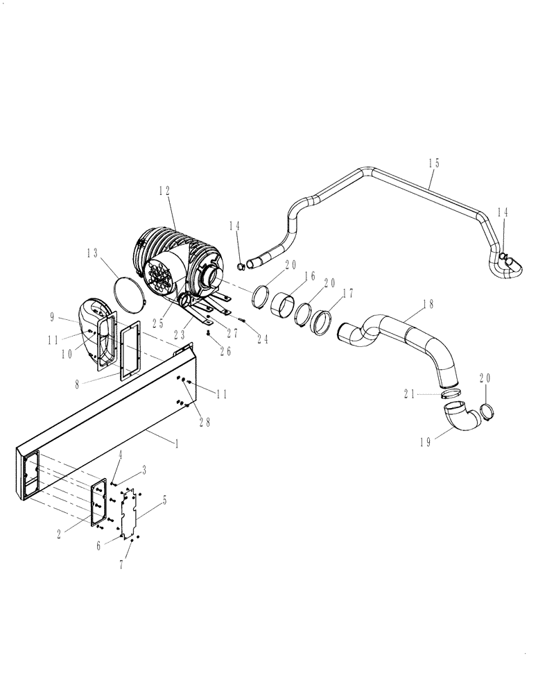 Схема запчастей Case IH 635 - (10.202.01) - ENGINE AIR CLEANER SYSTEM (10) - ENGINE