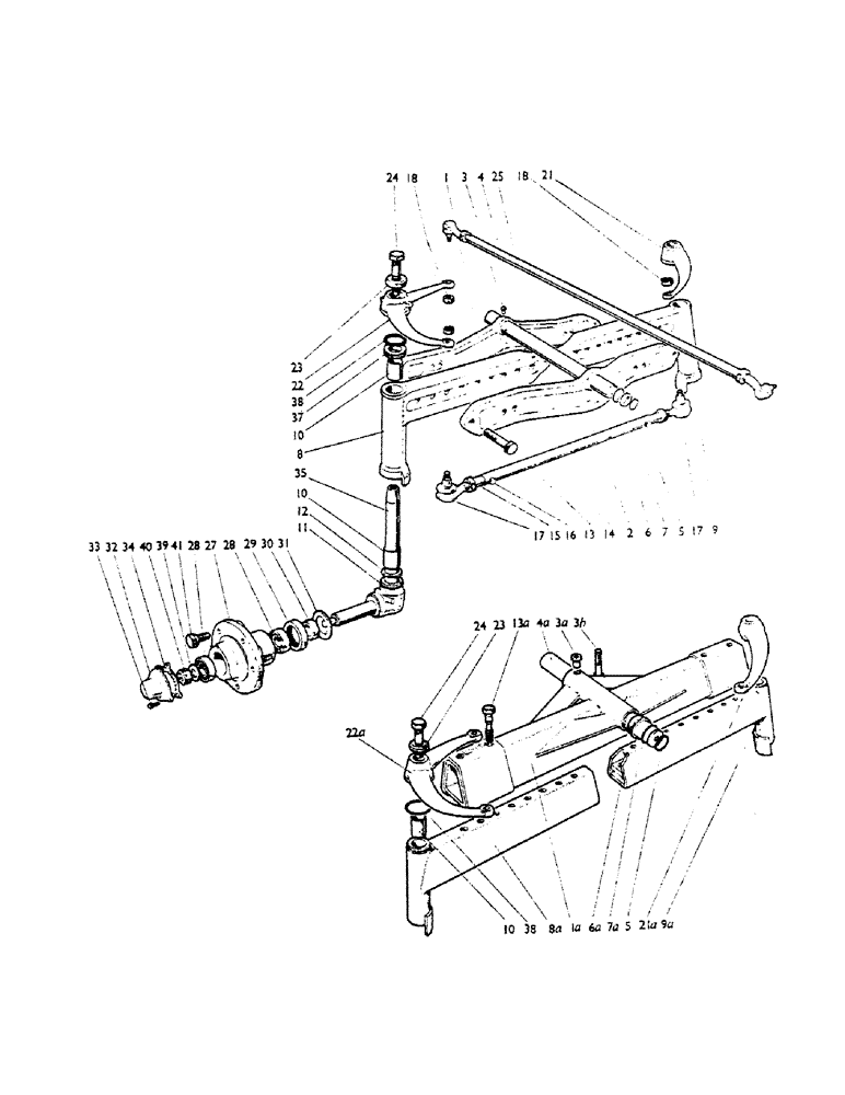 Схема запчастей Case IH 990A - (58) - FRONT AXLE Steering & Front Axle