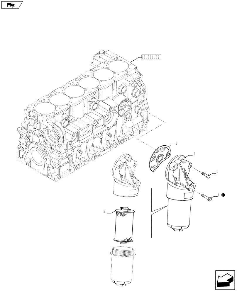 Схема запчастей Case IH F2CFE613R A021 - (10.206.02) - OIL FILTERS - ENGINE (504179761 - 504149483) (10) - ENGINE