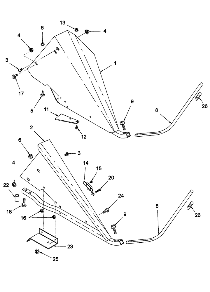 Схема запчастей Case IH 1010 - (09D-06) - DIVIDERS (09) - CHASSIS/ATTACHMENTS