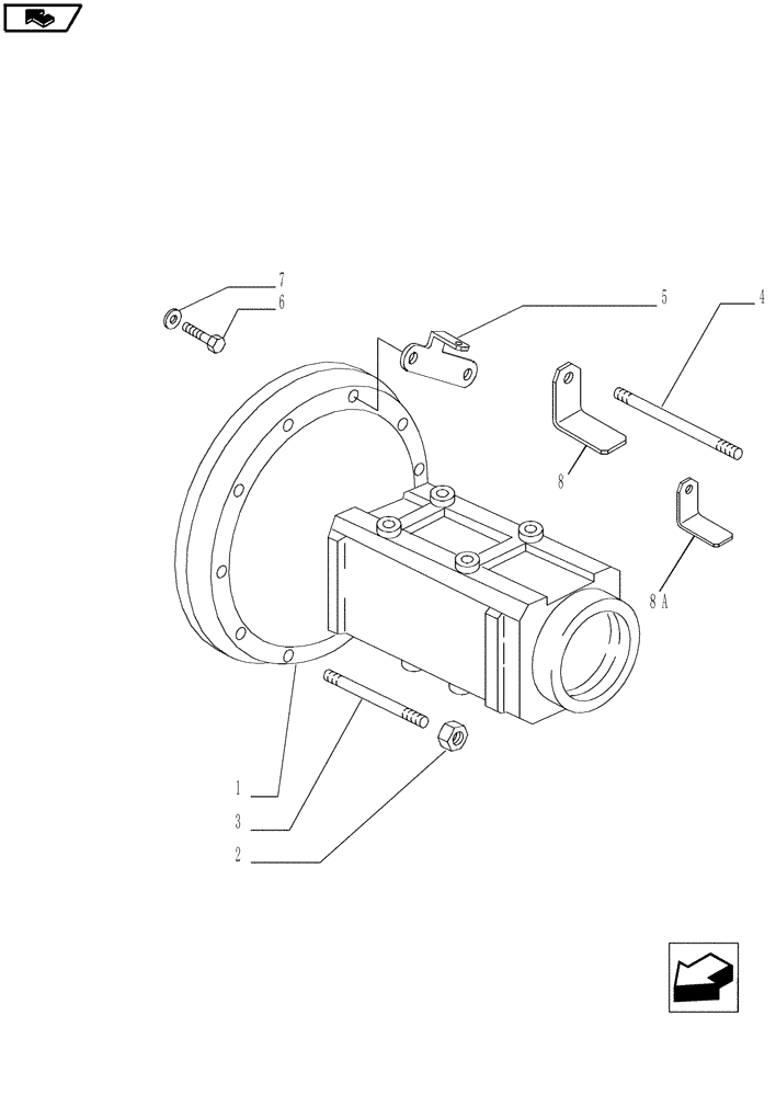 Схема запчастей Case IH MAGNUM 190 - (27.120.01) - SIDE REDUCTION UNIT, FINAL DRIVE, HOUSING & COVERS - BSN ZDRH05198 (27) - REAR AXLE SYSTEM