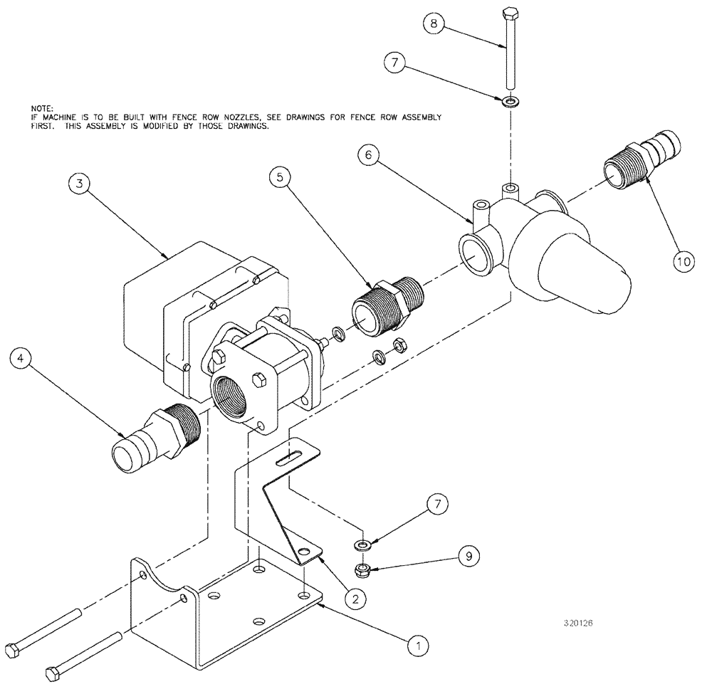 Схема запчастей Case IH SPX3200 - (09-017) - VALVE PLUMBING GRP, 5 SECT OUTER Liquid Plumbing