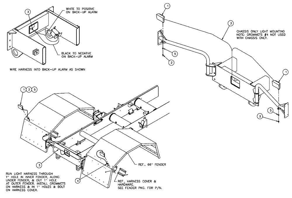 Схема запчастей Case IH FLX4300 - (08-008) - LIGHT BACK-UP ASSEMBLY (06) - ELECTRICAL