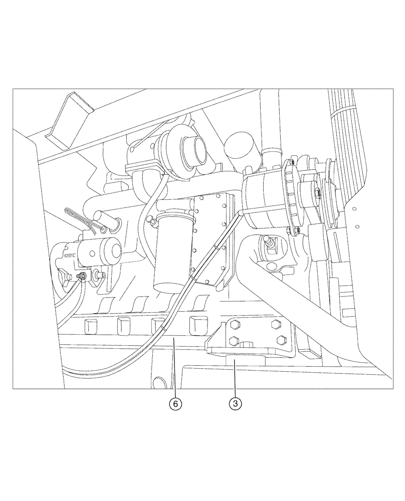 Схема запчастей Case IH SPX4260 - (03-001[02]) - ENGINE PACKAGE (01) - ENGINE