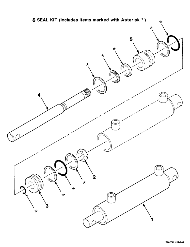 Схема запчастей Case IH RS451 - (8-34) - HYDRAULIC CYLINDER ASSEMBLY, MESH WRAP, 700712122 HYD. CYL. ASSY. COMPLETE, 2" BORE DIA. X 8" STROKE (07) - HYDRAULICS