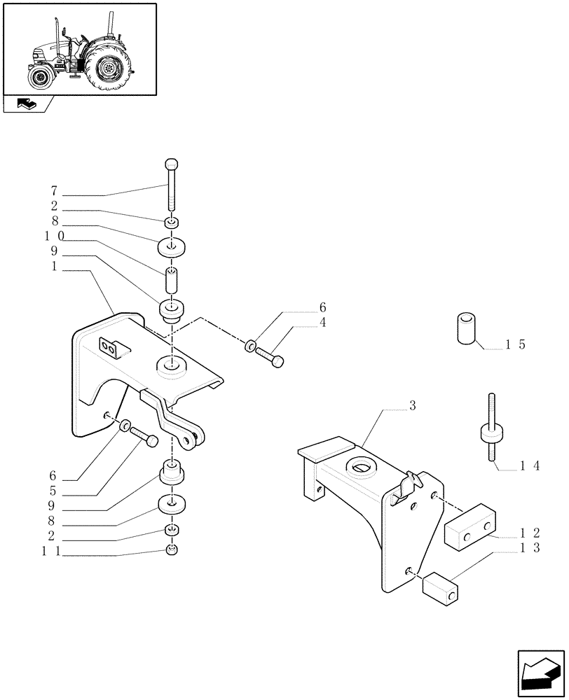 Схема запчастей Case IH FARMALL 90 - (1.87.0/01[02]) - BRACKETS FOR FRONT AUXILIARY EQUIPMENTS - SUPPORT - L/CAB (VAR.335460-335522) (08) - SHEET METAL