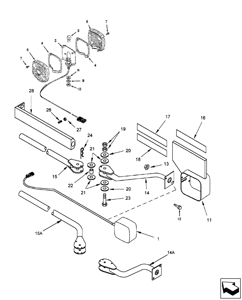 Схема запчастей Case IH 2577 - (55.408.07) - LAMP ASSY - FLASHERS, SIDE (55) - ELECTRICAL SYSTEMS