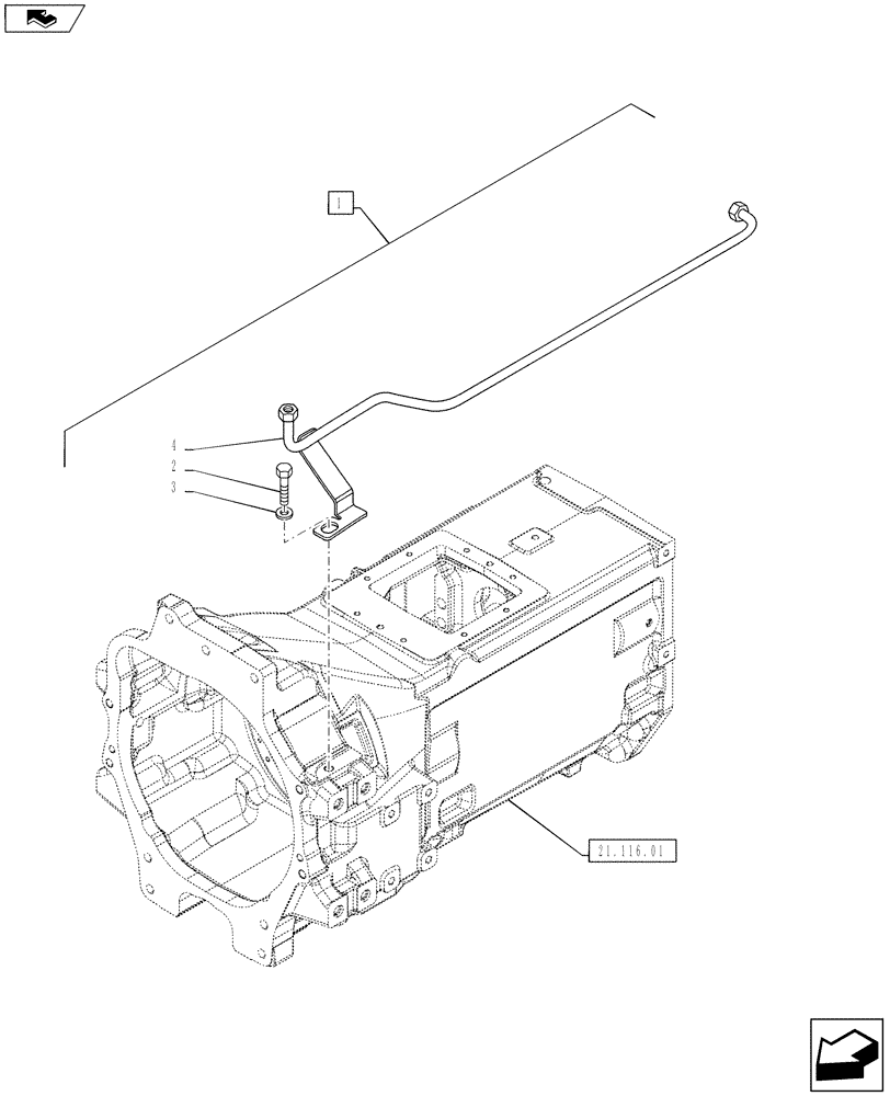 Схема запчастей Case IH PUMA 130 - (88.031.01[03]) - DIA KIT, FRONT POWER TAKE-OFF - FRONT BRAKE VALVE PIPE (88) - ACCESSORIES