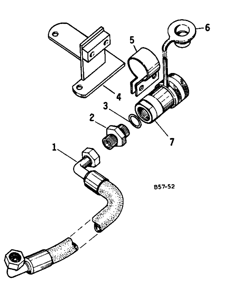 Схема запчастей Case IH 384 - (10-11) - HYDRAULICS, SELF SEALING COUPLING, SINGLE BREAKAWAY, USE WITH SINGLE ACTING VALVE (07) - HYDRAULICS