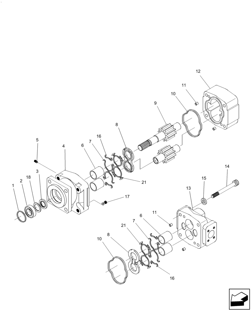 Схема запчастей Case IH A8800 - (35.000.AB[14]) - HYDRAULIC MOTOR (M365A) (35) - HYDRAULIC SYSTEMS