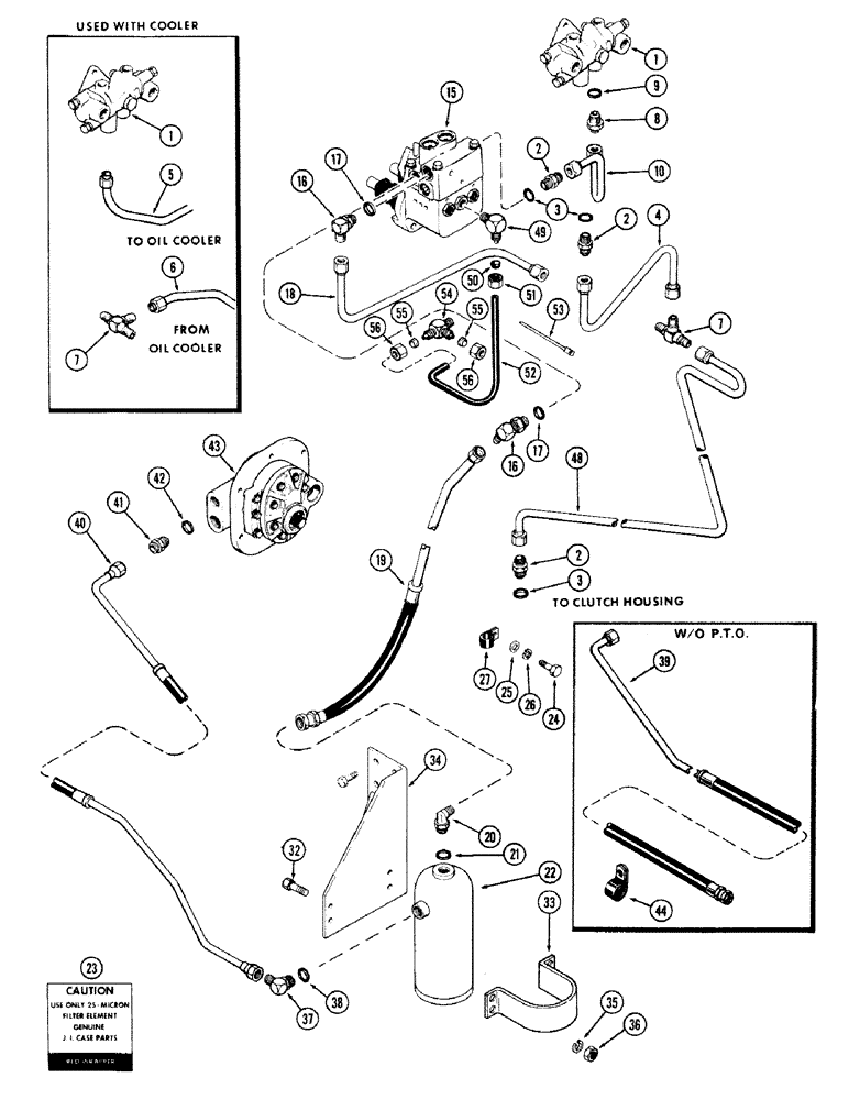 Схема запчастей Case IH 870 - (115E) - HYDROSTATIC STEERING SYSTEM, WITH POWER BRAKES,MECHANICAL SHIFT,USED PRIOR TO TRAC. SER. NO. 8675001 (05) - STEERING