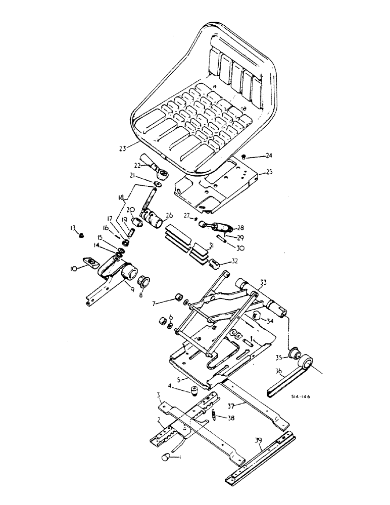 Схема запчастей Case IH 784 - (13-10) - SUPERSTRUCTURE, BOSTROM SUSPENSION SEAT DELUXE (05) - SUPERSTRUCTURE