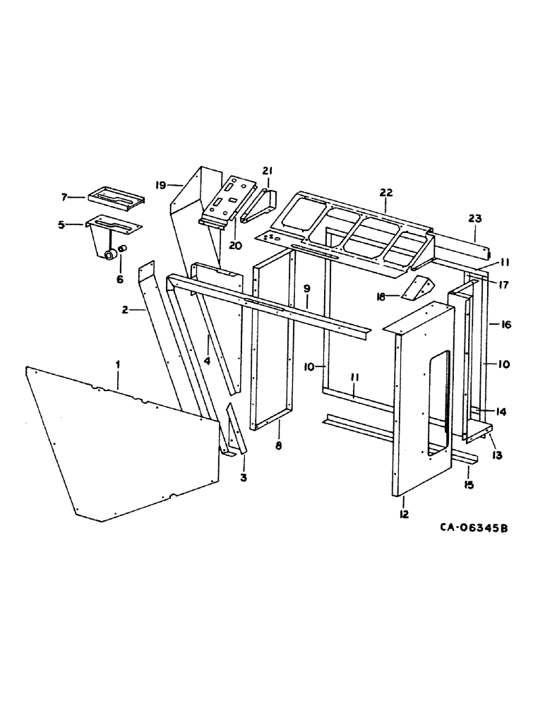 Схема запчастей Case IH 1460 - (13-08) - SUPERSTRUCTURE, RIGHT CONSOLE, S/N 22001 AND ABOVE (05) - SUPERSTRUCTURE