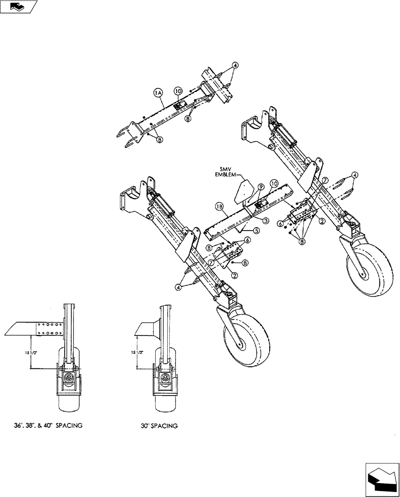 Схема запчастей Case IH 2500 ECOLO-TIL - (75.200.08[02]) - STABILIZER BAR ASSEMBLY PARTS (75) - SOIL PREPARATION