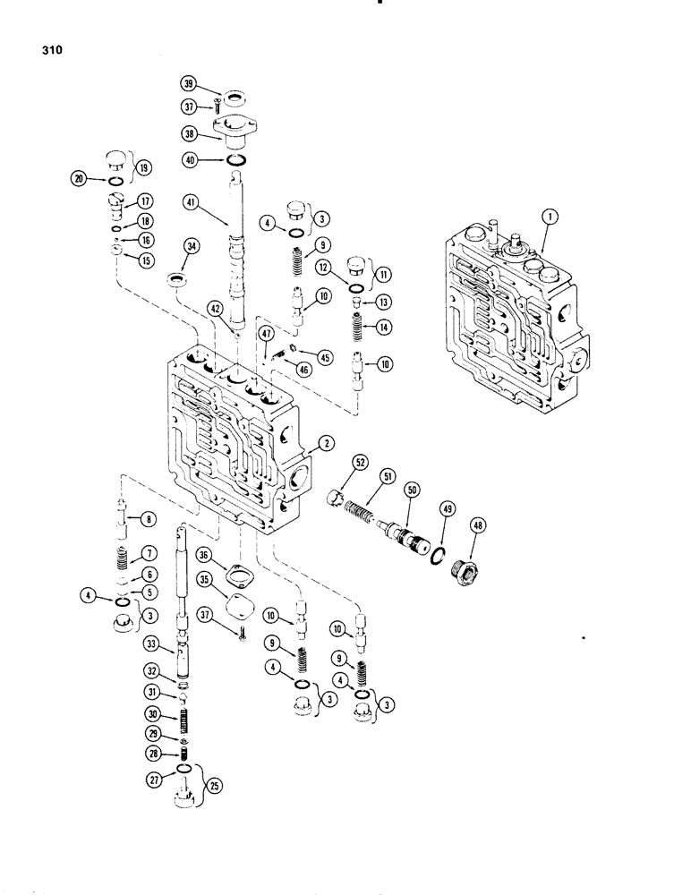 Схема запчастей Case IH 1270 - (310) - A66707 TRANSMISSION CONTROL VALVE (06) - POWER TRAIN