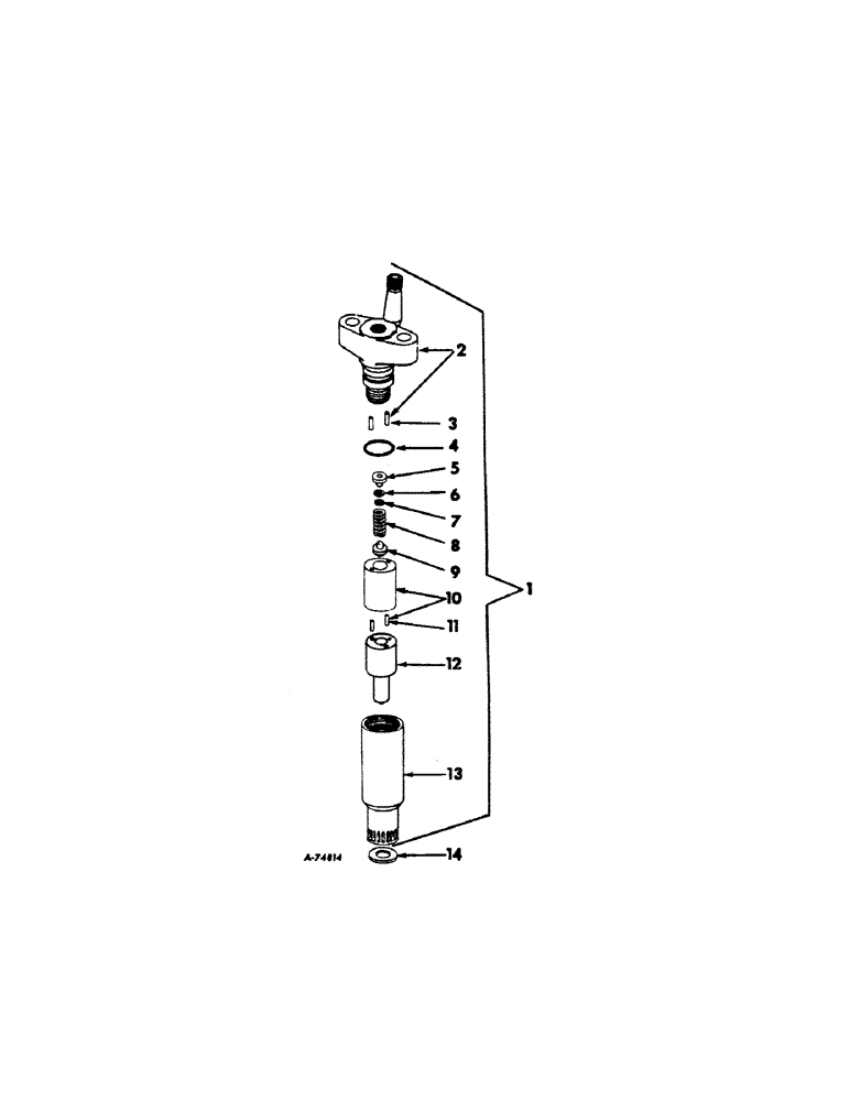 Схема запчастей Case IH 21206 - (E-08) - FUEL SYSTEM, NOZZLE AND HOLDER, UP TO ENGINE SERIAL NO. 11540 (02) - FUEL SYSTEM