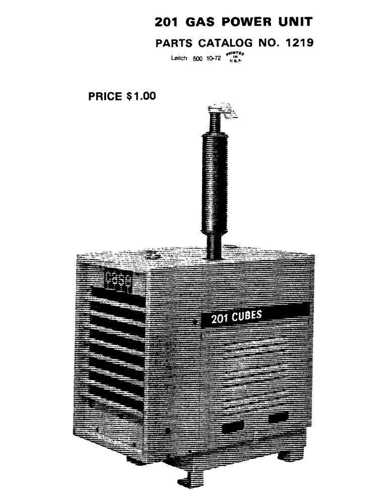 Схема запчастей Case IH 201 - (01) - 201 GAS POWER UNIT 