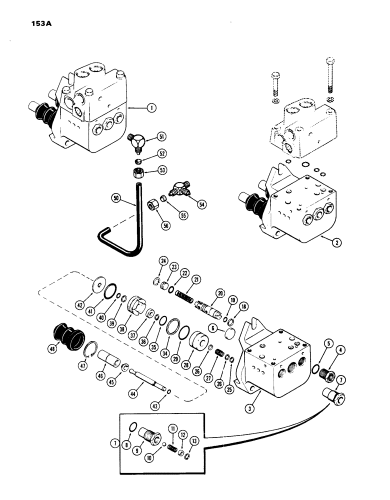 Схема запчастей Case IH 1070 - (153A) - A62074 POWER BRAKE VALVE, USED PRIOR TO TRAC. SER. NO. 8711460 (07) - BRAKES