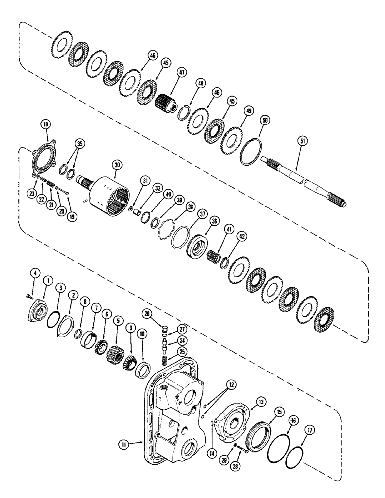 Схема запчастей Case IH 1370 - (268) - P.T.O. CLUTCH AND BRAKE, FIRST USED P.I.N. 8811146 (06) - POWER TRAIN