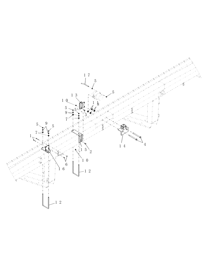 Схема запчастей Case IH DHX361 - (3.12[2.3]) - UPPER LINK & FLOW DIVIDER BRACKETS, WDX901/WDX1101, FROM PIN K01 2002 (12) - MAIN FRAME