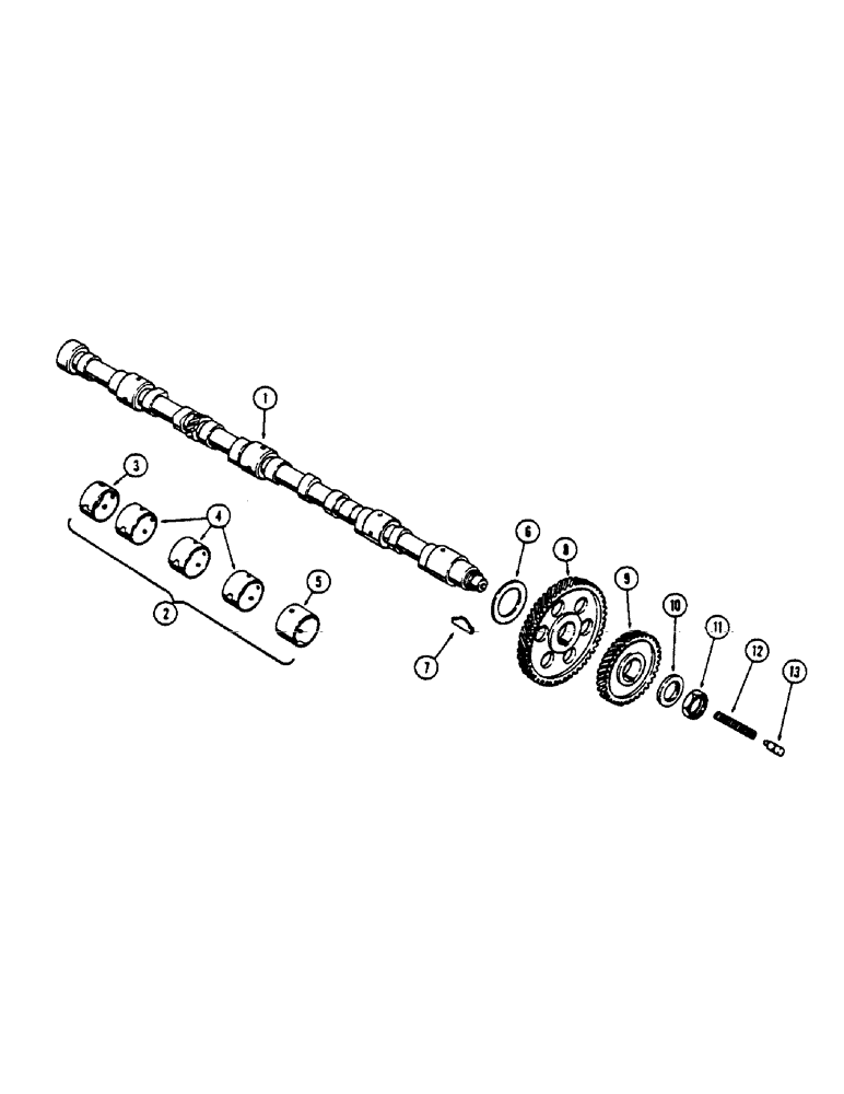 Схема запчастей Case IH 1175 - (025A) - (451B) TURBO DIESEL ENGINE, CAMSHAFT (02) - ENGINE