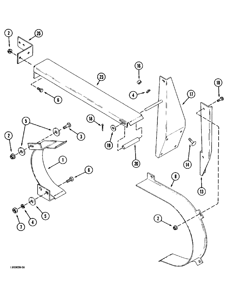 Схема запчастей Case IH 1670 - (9A-12) - SEPARATOR DRIVE SHIELDS, FOR USE WITH DISCHARGE BEATER (13) - FEEDER