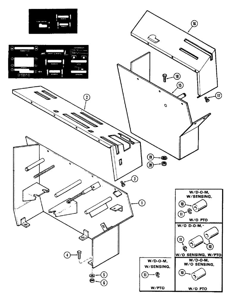 Схема запчастей Case IH 1370 - (248) - CONTROL CONSOLE (09) - CHASSIS/ATTACHMENTS