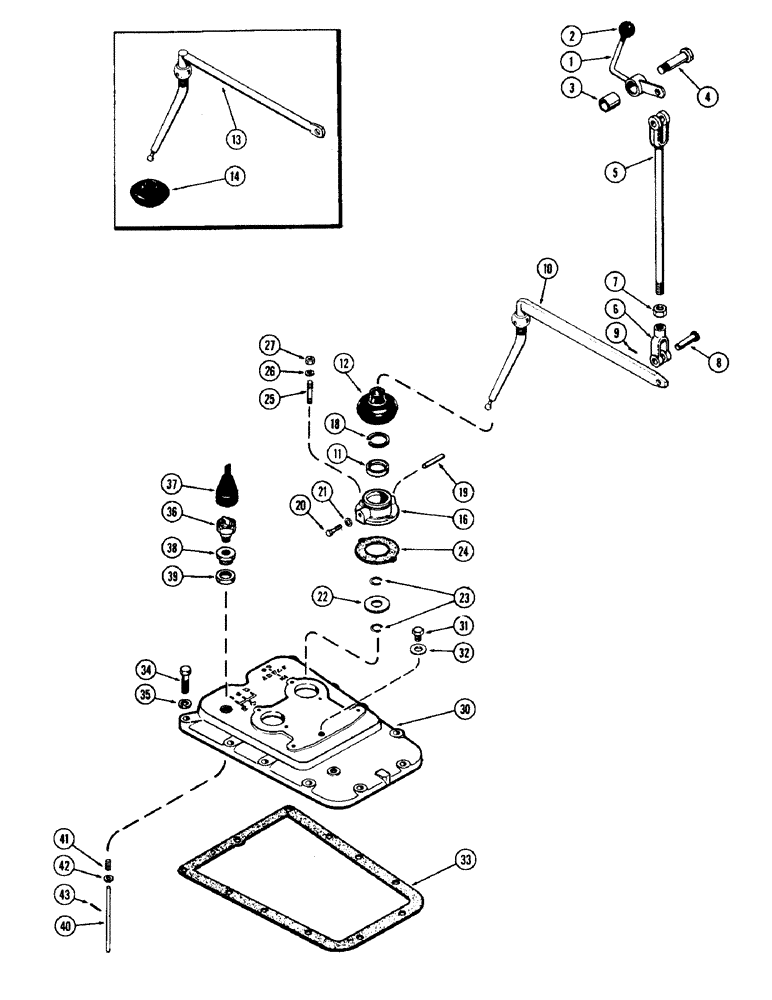 Схема запчастей Case IH 930-SERIES - (101C) - RANGE SHIFT LINKAGE (06) - POWER TRAIN