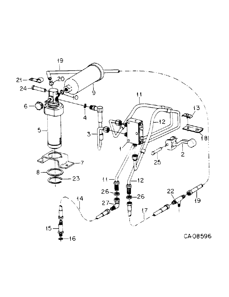 Схема запчастей Case IH 6788 - (10-42) - HYDRAULICS, HYDRAULIC SEAT ATTACHMENT CONNECTIONS (07) - HYDRAULICS