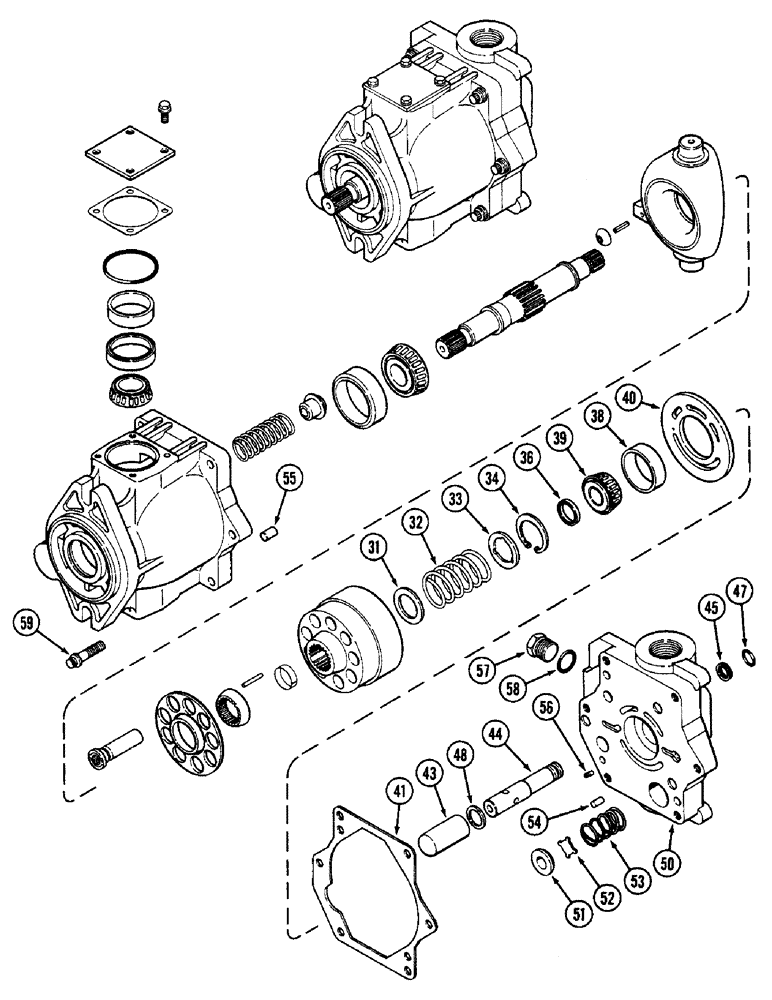 Схема запчастей Case IH 2090 - (8-386) - HYDRAULICS, GEAR AND PISTON PUMP ASSEMBLY, TRANSMISSION SERIAL NUMBER 16210895 AND AFTER (CONTD) (08) - HYDRAULICS