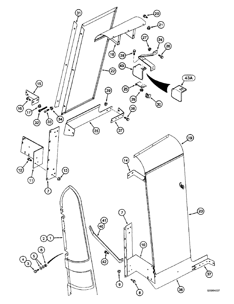 Схема запчастей Case IH 2166 - (9H-14) - GRAIN TANK CORNER COVER PARTS (12) - CHASSIS