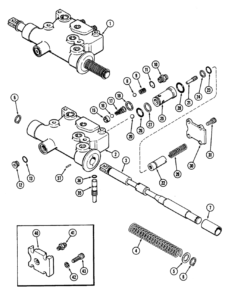 Схема запчастей Case IH 2290 - (8-472) - DEPTH AND POSITION CONTROL VALVE, PRIOR TO TRANSMISSION SERIAL NUMBER 10240474 (08) - HYDRAULICS