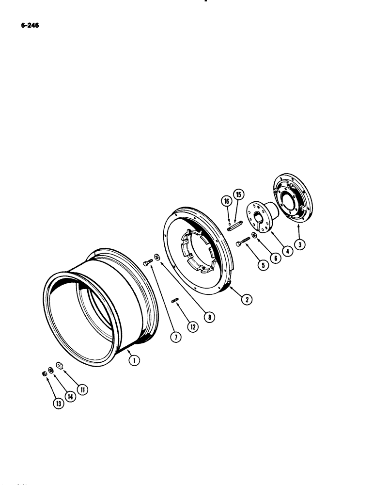 Схема запчастей Case IH 2294 - (6-246) - REAR WHEELS, WITH 30 INCH (762 MM) RIMS (06) - POWER TRAIN