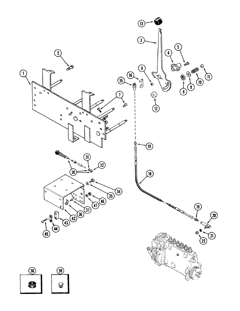 Схема запчастей Case IH 2394 - (3-14) - THROTTLE CONTROLS (03) - FUEL SYSTEM