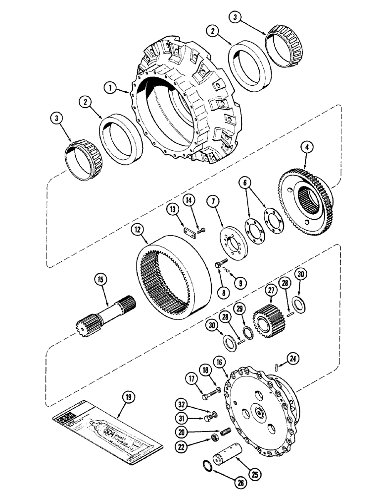 Схема запчастей Case IH 4890 - (6-214) - REAR AXLE PLANETARY (06) - POWER TRAIN