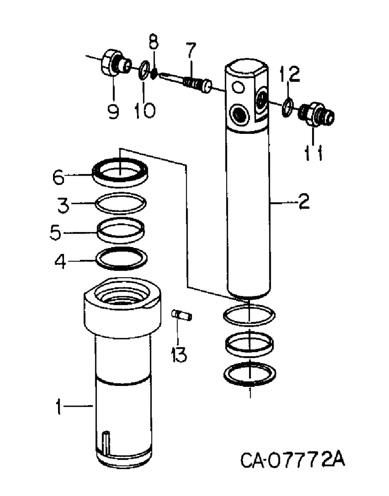 Схема запчастей Case IH 3488 - (10-23) - HYDRAULICS, HYDRAULIC CYLINDER, HYDRAULIC SEAT ATTACHMENT (07) - HYDRAULICS