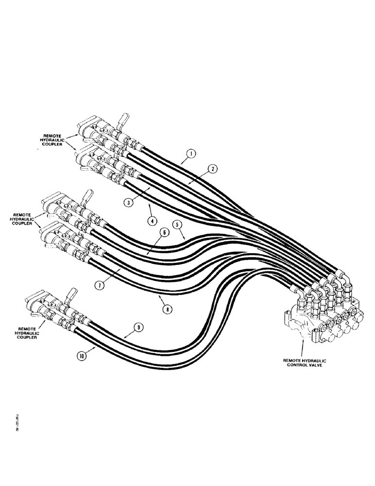 Схема запчастей Case IH 9190 - (1-12) - PICTORIAL INDEX, REMOTE HYDRAULICS (00) - PICTORIAL INDEX