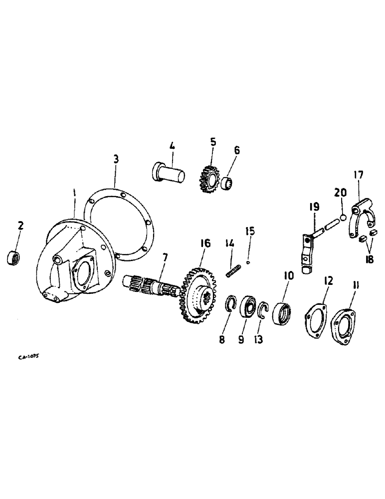 Схема запчастей Case IH 454 - (07-63) - SIDE DRIVE POWER TAKE OFF, 529321R91 (04) - Drive Train