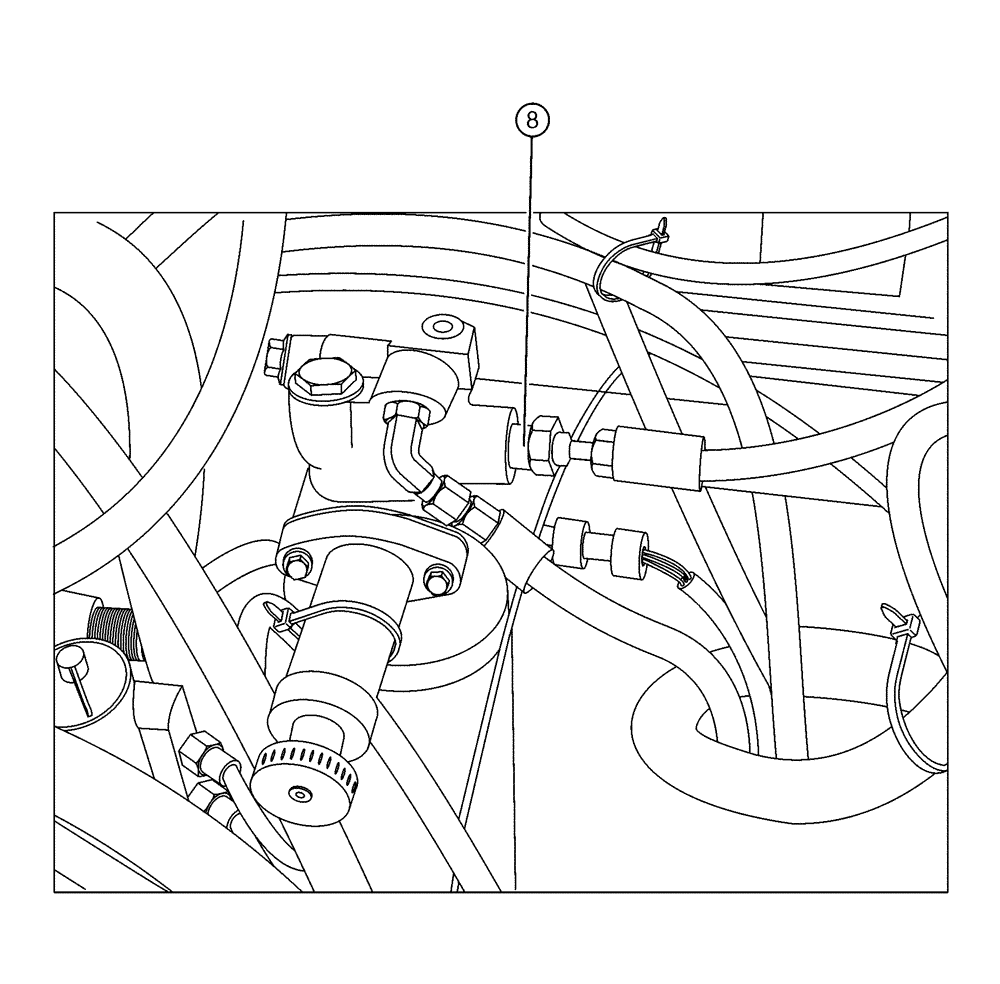 Схема запчастей Case IH FLX4375 - (02-011[02]) - FUEL FITTINGS GROUP (FLX4375) (01) - ENGINE