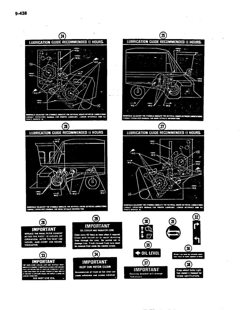 Схема запчастей Case IH 782 - (9-438) - DECAL KIT, IH BUILT MACHINES (09) - CHASSIS ATTACHMENTS